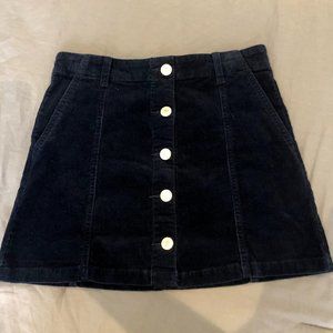 (NWOT) FOREVER 21 Corduroy Button-Up Mini Skirt